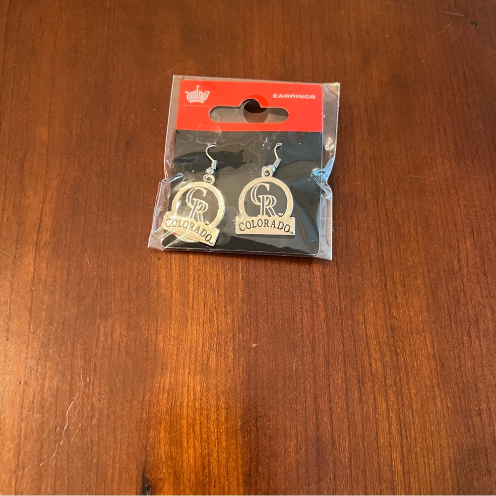 Colorado Rockies Logo Dangle Style Earrings